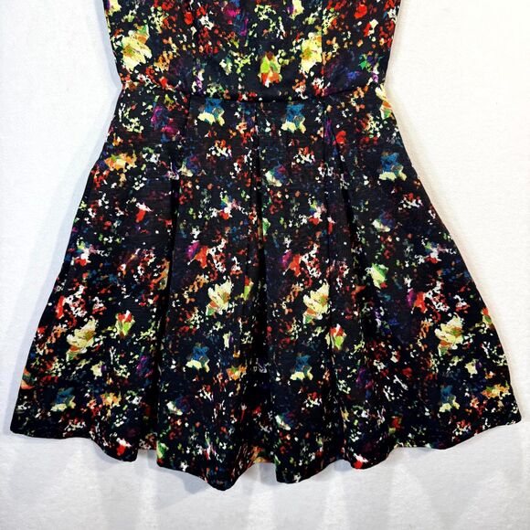 Gap Women's Confetti fit & flare Black Floral Printed Sundress Womens Size 0 NEW - Picture 7 of 10